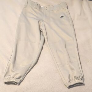 Adidas Kids Grey Baseball Pants Size Medium